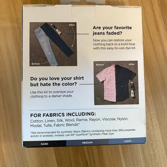 New Rit Back to Blue jeans Denim Dye Kit - Bold Blue - Picture 2 of 2